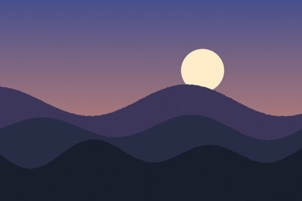 Coast after sunset